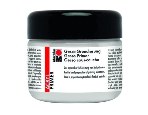 Marabu Gesso-Grundierung 808 225ml, hochdeckende Acryl-Grundierung