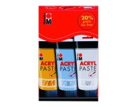 Marabu Acryl Paste 3 x 100 ml Feinsand, silber, gold