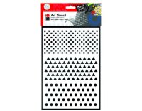 Marabu Schablone Art Stencil A4, Basic Combination