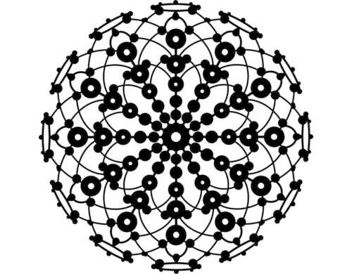 Marabu Schablone Silhouette 30 x 30 cm, Lace Rosette