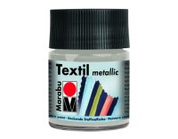 Marabu Textilfarbe Metallic silber 50ml Glas