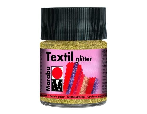 Marabu Textilfarbe Metallic gold 50ml Glas