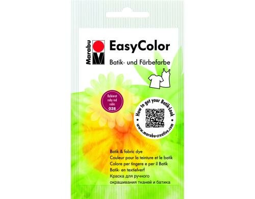 Marabu Handfärbefarbe FashionColor 25g Beutel, rubinrot