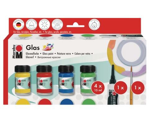 Marabu Glasmalfarbe Starerset 4 x 15ml
