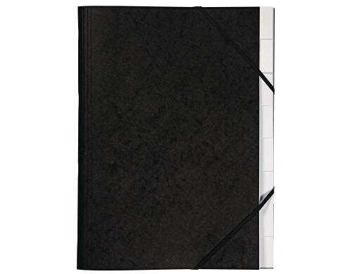 Biella Ordnungsmappe mit Gummiband A4 schwarz, 7teilig