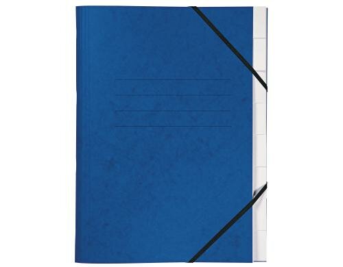 Biella Ordnungsmappe mit Gummiband A4 blau, 7teilig