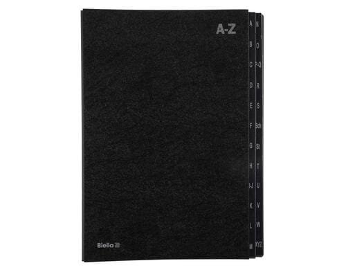 Biella Pultmappe A4 A-Z schwarz