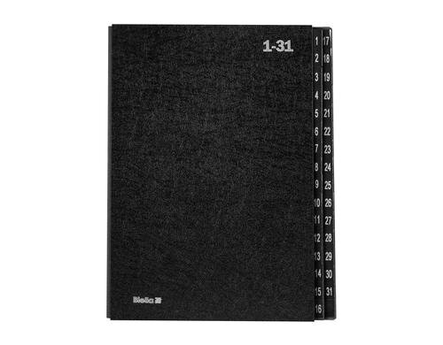 Biella Pultmappe A4 1-31 schwarz