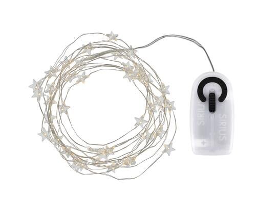 Sirius LED Lichterkette Trille, 40 LED Kabel transparent, silber