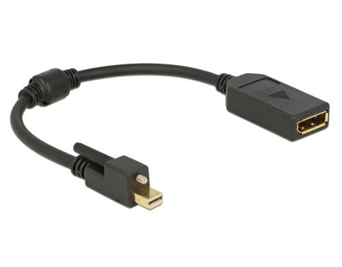 Mini-Displayport zu Displayport Adapter, 4K Mini-DP Stecker mit Schraube - DP Buchse