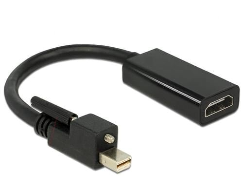 Mini-Displayport zu HDMI Adapter, aktiv, 4K Mini-DP Stecker mit Schraube- HDMI-A Buchse
