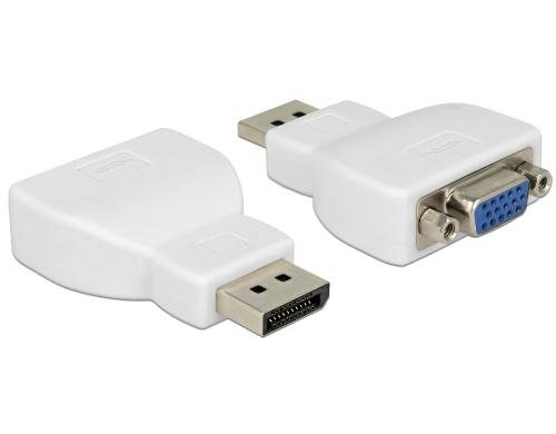 Monitoradapter DP1.1 zu VGA DP Stecker zu VGA-Buchse, weiss