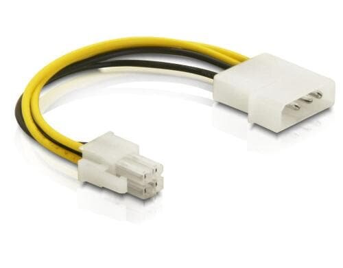Kabel Stromversorgung P4 4Pol, 15cm für Molex Stromanschluss