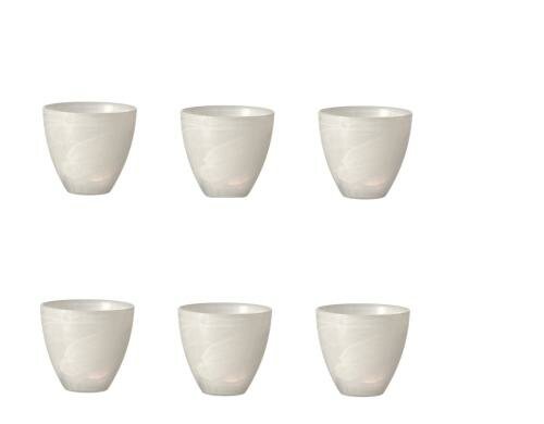 Leonardo Tischlicht Albastro weiss 6er Set 6 Stück, Grösse 10x9cm