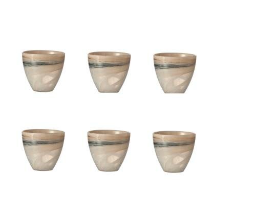 Leonardo Tischlicht Albastro beige 6er Set 6 Stück, Grösse 10x9cm
