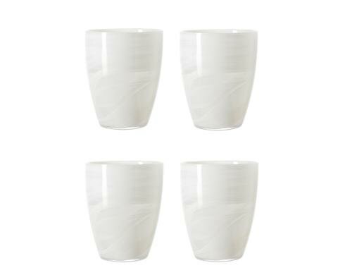 Leonardo Windlicht Albastro weiss 4er Set 4 Stück, Grösse 15x19cm