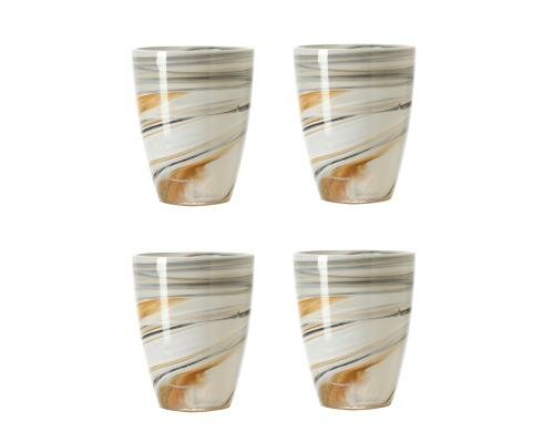 Leonardo Windlicht Albastro beige 4er Set 4 Stück, Grösse 15x19cm