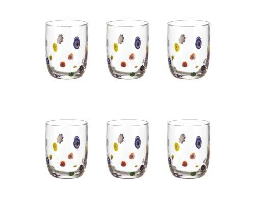 Leonardo Wasserglas Millefiori 455ml 6er Set