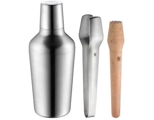 WMF Bar-Set Matrjoschka Shaker, Sieb, Barmass, Stössel, Eiszange