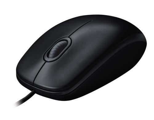 Logitech M100 Optical Mouse, schwarz 3 Button, Scrollrad, USB