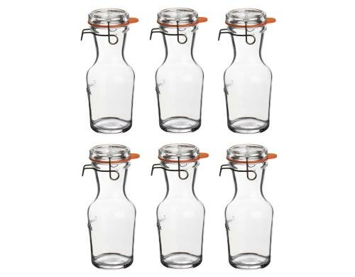 Luigi Bormioli Glasflasche 6er Set 0.5L Ø 7,3 cm x H 21,1 cm
