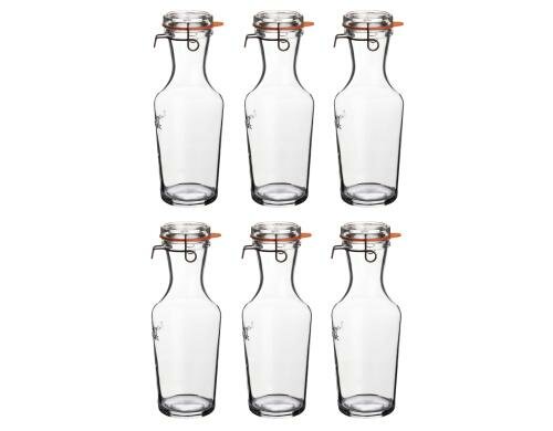 Luigi Bormioli Glasflasche 6er Set 1.0L Ø 10,2 cm x H 27,7 cm