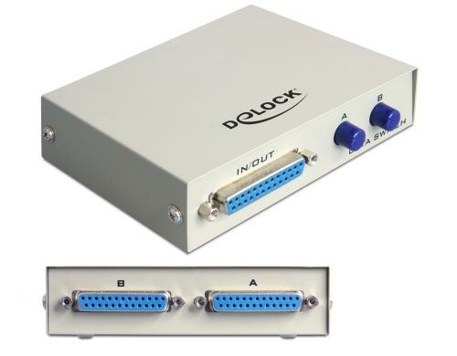 Delock DB25 Switchbox 2Port manuell Parallelport DB25