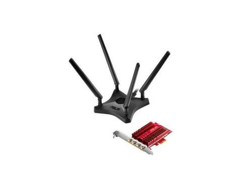 ASUS PCE-AC88: WLAN PCIe Adapter WLAN 802.11n/ac, 2.4/5GHz, 1000/2167Mbps