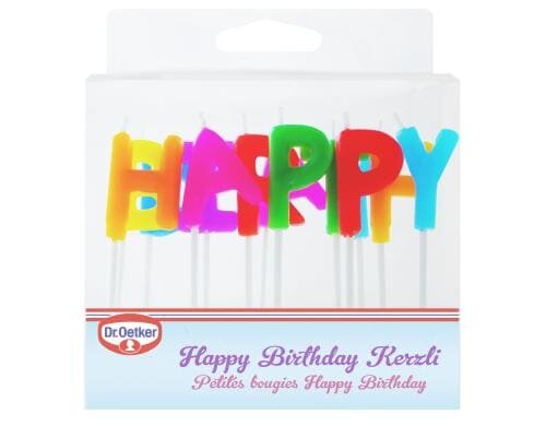 Dr. Oetker Kerzen Happy Birthday Inhalt: 13 Kerzen