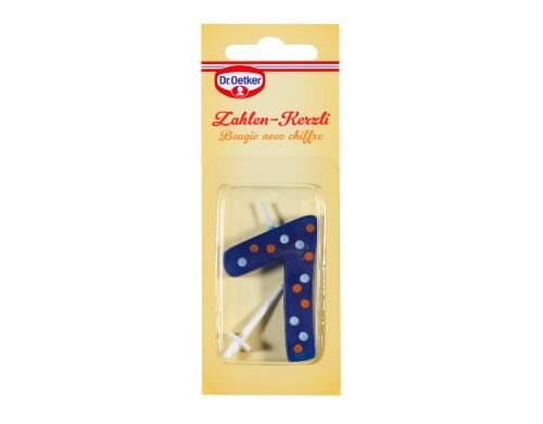 Dr. Oetker Kerzen Zahl 7 Achtung assortiert
