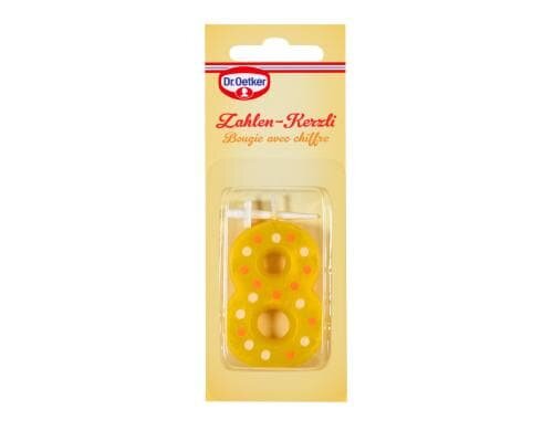 Dr. Oetker Kerzen Zahl 8 Achtung assortiert