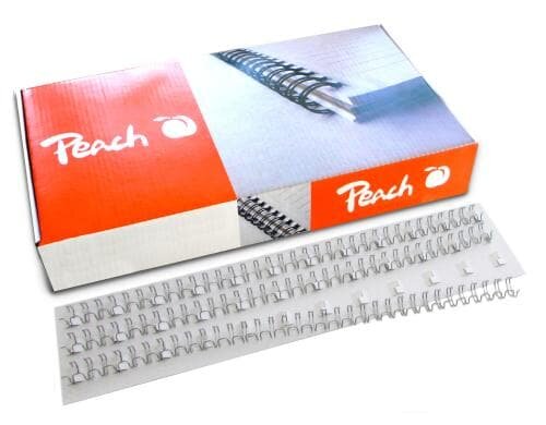 Peach Drahtbinderücken 14mm silber 100 Stück