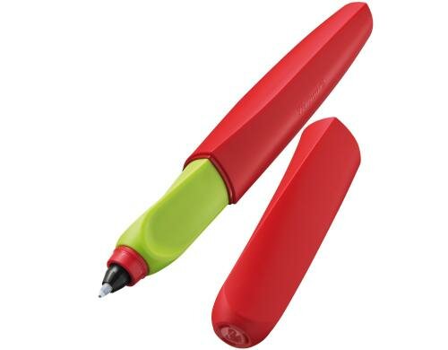 Pelikan Tintenroller Twist Rot Soft-Griffzone, mit 2 Rollerpatronen