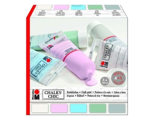 Marabu Kreidefarbe Chalky-Chic 5 x 100 ml