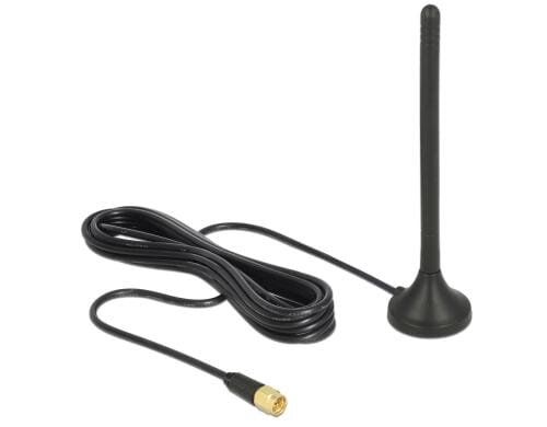 Delock LTE & LoRa Antenne, 2dBi, Magnetfuss SMA Anschluss, 0.8-2.1Ghz, 3m Kabel,Outdoor