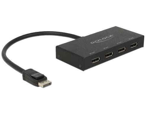 Displayport zu 2xDisplayport Splitter, 4K 4 DP Geräte an 1x DP Anschluss. DP V1.2a