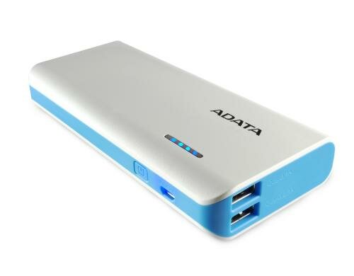 Adata PowerPack PT100 White/Blue 10000mAh, 2x USB-Ausgang