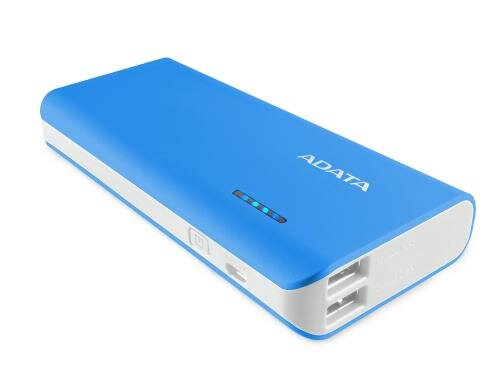 Adata PowerPack PT100 Blue/White 10000mAh, 2x USB-Ausgang