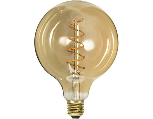 LED Spiral Filament G125 E27 3.8W (20W) 1400lm, dimmbar, 2000K, EEF: A