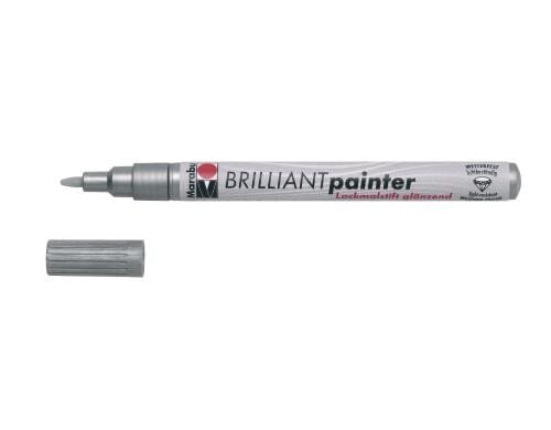 Marabu Lackmalstift BRILLIANT painter 1-2 mm, Silber