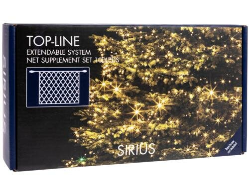 Sirius LED Lichtervorhang Top Line, 100 LED Verlängerungskabel Netz, schwarz