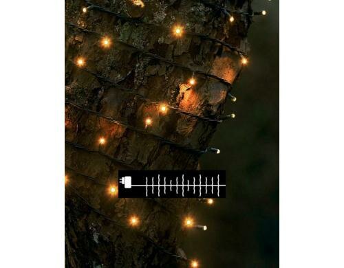 Sirius LED Lichterkette David, 60 LED blinkend, Kabel grün, Länge 9.1m