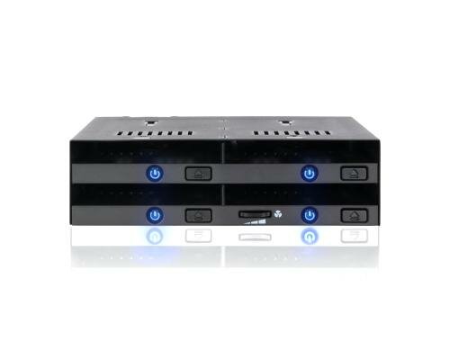 ICY Dock Wechselrahmen 4x 2.5 MB524SP-B für 4x 2.5 SATA/SAS HD/SSD in 1x 5.25