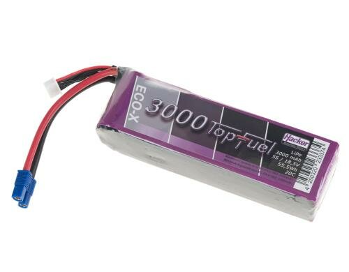 TopFuel LiPo-Akku 18.5V 3000mAh 20C 138x43x32mm 398g