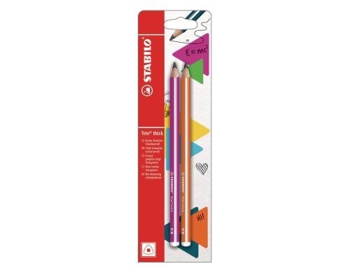 STABILO Trio dick Bleistift HB 2er pink, orange