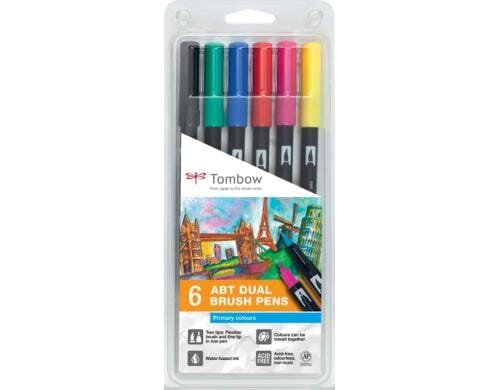 Tombow Fasermaler ABT 6er Grundtöne