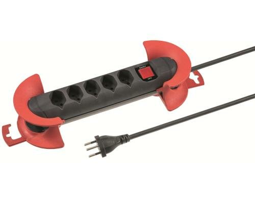 STEFFEN STEBA STRONG Steckerleiste 5xT13 Steckdosen längs, schwarz, 6m GD-Kabel