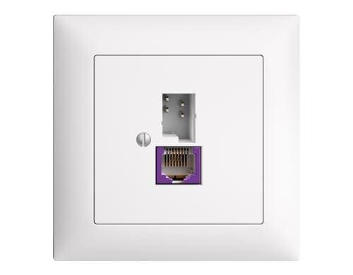 Feller EDIZIOdue Breitband Internet Dose T+T/RJ45-Dose, ungeschirmt, UP