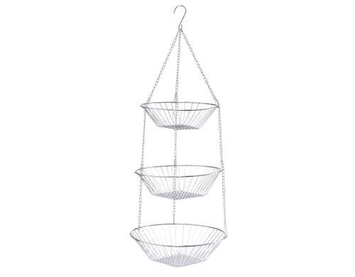 Zeller Present Hängekorb 3-fach 25,5x72, Metall verchromt