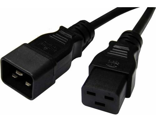 Gerätekabel C19-C20, 1.5m, halogenfrei schwarz, H05Z1Z1-F 3G 1.5mm2